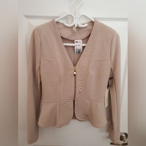Forever 21 peplum blazer small cream color